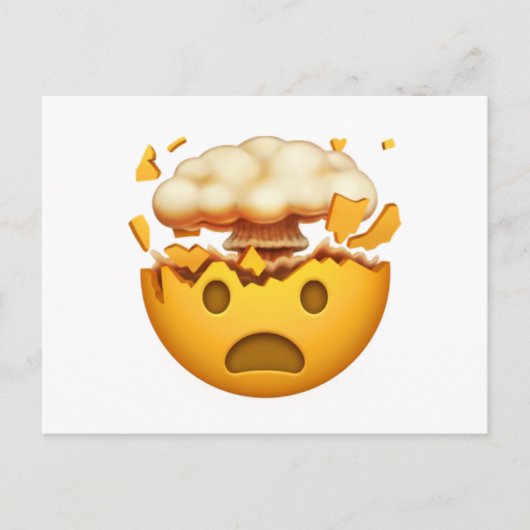 Schokte gezichten met explosief hoofd - Emoji Briefkaart (Voorkant)