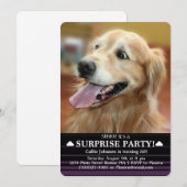 Schokte Golden Retriever Dog Surprise Party Kaart (Voorkant / Achterkant)