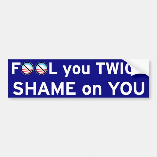 Schol je tweemaal bumpersticker (Voorkant)