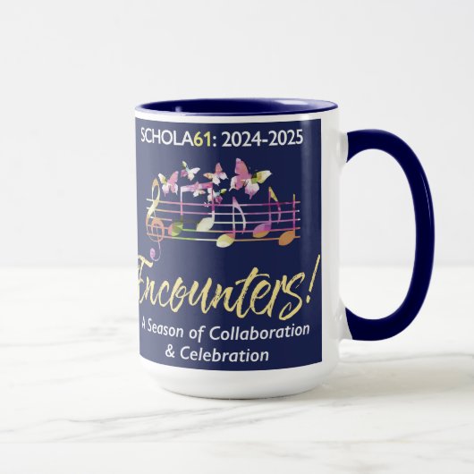 Schola Cantorum Ontmoet Blauw 12 oz Mok (Rechts)