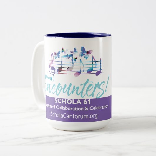 Schola Cantorum Ontmoetingen Seizoen 61 12-oz mok (Voorkant links)