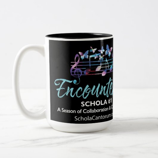Schola Cantorum Seizoen 61 '24-'25 Zwart 12oz mok (Links)