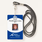 Schola Cantorum Silicon Valley Member label + lany Badge (Voorkant met draagriem)