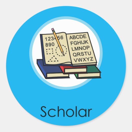 Scholar Doljabi Doljanchi Dol Koreaanse verjaardag Ronde Sticker (Voorkant)