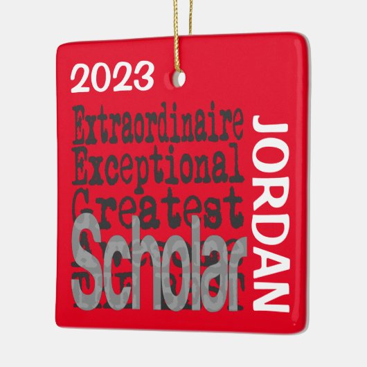 Scholar Extraordinaire CUSTOM Keramisch Ornament (Links)