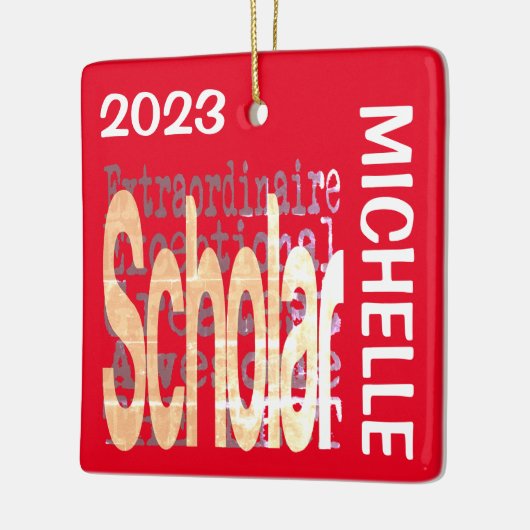 Scholar Extraordinaire CUSTOM Keramisch Ornament (Links)