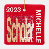 Scholar Extraordinaire CUSTOM Keramisch Ornament (Achterkant)