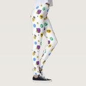 Scholar, horror, geest schattige emoji's op wit leggings (Rechts)