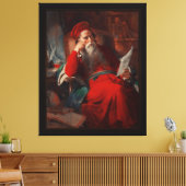 Scholar in zijn studie van Friedrich von Amerling Canvas Afdruk (Insitu (Woonkamer))