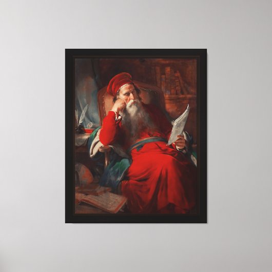 Scholar in zijn studie van Friedrich von Amerling Canvas Afdruk (Voorkant)