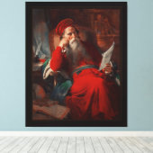 Scholar in zijn studie van Friedrich von Amerling Canvas Afdruk (Insitu (Houten vloer))