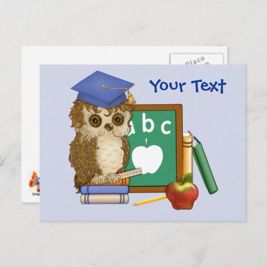 Scholar Owl Briefkaart (Voorkant / Achterkant)