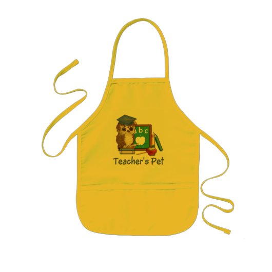 Scholar Owl-Teachers Pet Kinder Schort (Voorkant)