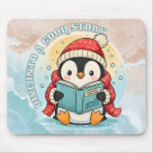 Scholar Penguin Storytime Artistic Mousepad Muismat (Voorkant)