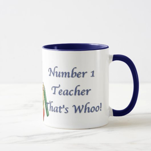 Scholar Uil - Nummer 1 Teacher Cup Mok (Rechts)