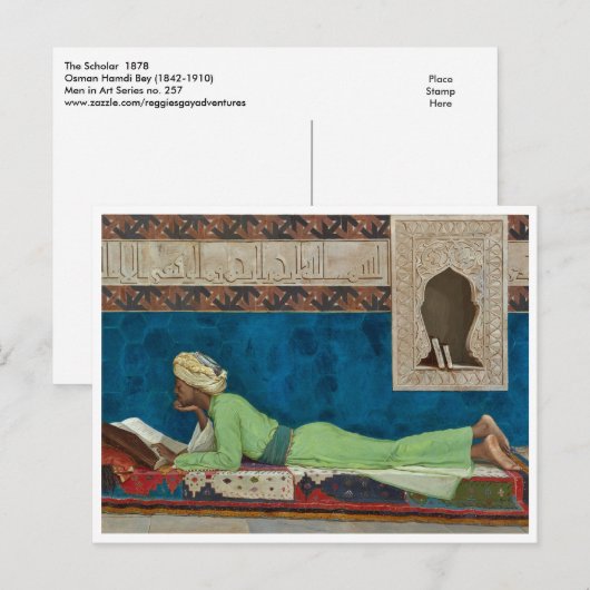 Scholar van Osman Hamdi Bey Briefkaart (Voorkant / Achterkant)