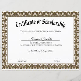 Scholariteitscertificaat voor de Zwarte Grens