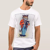 Scholarly Cat, Louis Wain T-shirt (Voorkant)