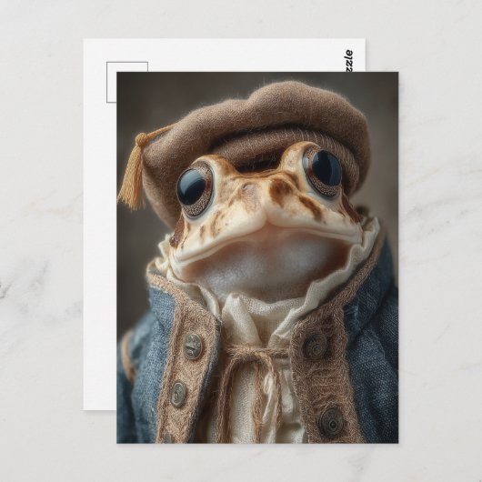 Scholarly Toad in  kleding Briefkaart (Voorkant / Achterkant)