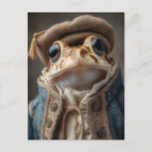 Scholarly Toad in  kleding Briefkaart (Voorkant)