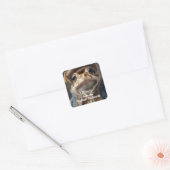 Scholarly Toad in  kleding Vierkante Sticker (Envelop)