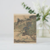 Scholars in een tuin van Chen Hongshou Briefkaart (Staand voorkant)