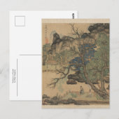 Scholars in een tuin van Chen Hongshou Briefkaart (Voorkant / Achterkant)
