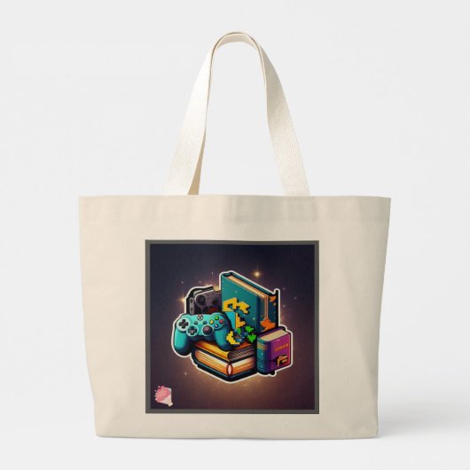 ScholarSphere: Speel. Leren. Groeien." Grote Tote Bag (Achterkant)