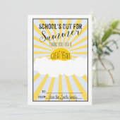 scholen buiten de KAART voor cadeautjes voor zomer (Staand voorkant)