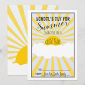 scholen buiten de KAART voor cadeautjes voor zomer (Voorkant / Achterkant)