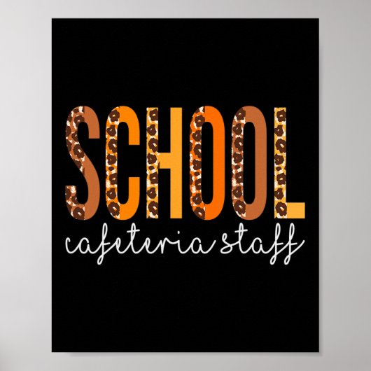 Scholen Cafeteria Herfst najaar Bedankt Poster (Voorkant)