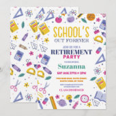 Scholen Onze Forever Retirement Party Teacher Kaart (Voorkant / Achterkant)
