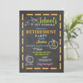 Scholen Onze Forever Retirement Party Teacher Kaart (Staand voorkant)