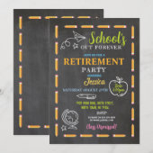 Scholen Onze Forever Retirement Party Teacher Kaart (Voorkant / Achterkant)