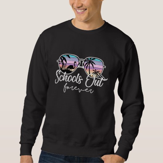 Scholen out Forever Retro Sunset Vakantie Trui (Voorkant)