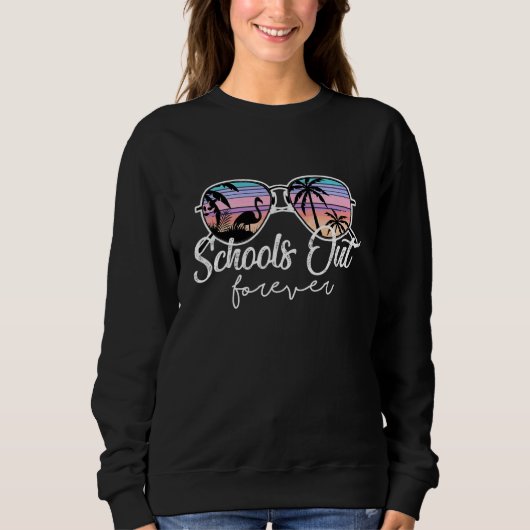 Scholen out Forever Retro Sunset Vakantie Trui (Voorkant)