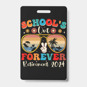 Scholen sluiten voor altijd Gepensioneerde leraar Badge