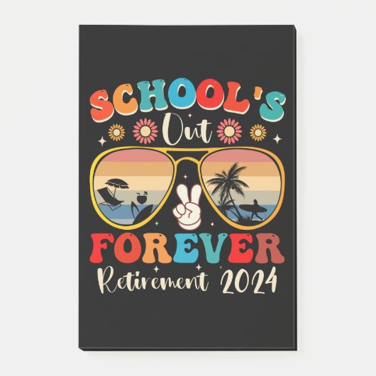 Scholen sluiten voor altijd Gepensioneerde leraar  Post-it® Notes (Voorkant)