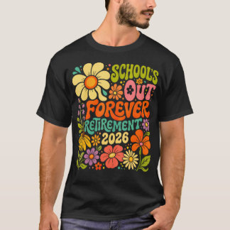 Scholen sluiten voor altijd met pensioen 2026 Zome T-shirt