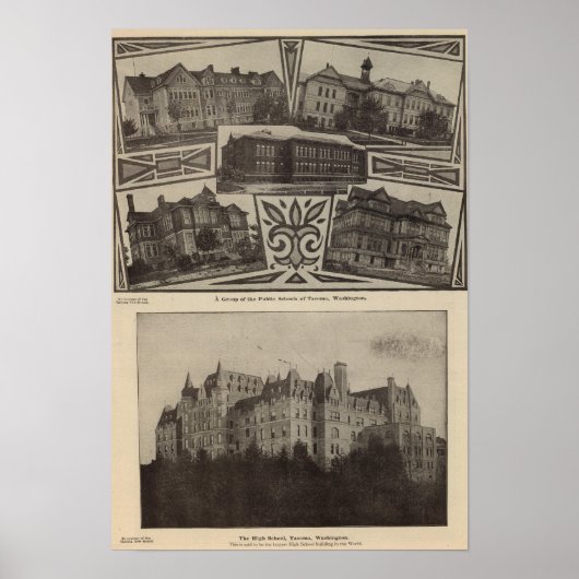 Scholen, Tacoma, Wash Poster (Voorkant)