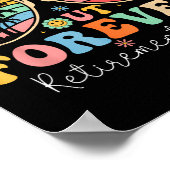 Scholen uit voor altijd gepensioneerde leraar 2025 poster (Hoek)