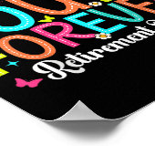 Scholen uit voor altijd gepensioneerde leraar 2025 poster (Hoek)