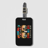 Scholen uit voor altijd gepensioneerde leraar laat bagagelabel (Voorkant (verticaal))