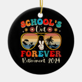 Scholen uit voor altijd gepensioneerde leraar laat keramisch ornament (Voorkant)