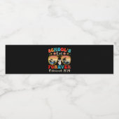 Scholen uit voor altijd gepensioneerde leraar laat waterfles etiket (Enkel label)