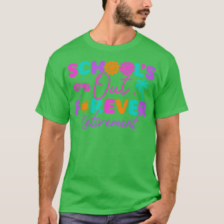 Scholen uit voor altijd pensioen 2023 Docent met p T-shirt