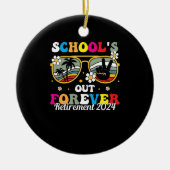 Scholen uit voor altijd pensioen 2024 keramisch ornament (Voorkant)