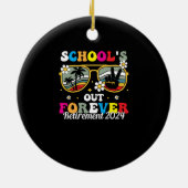 Scholen uit voor altijd pensioen 2024 keramisch ornament (Achterkant)