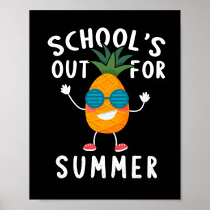 Scholen uit voor de zomer poster