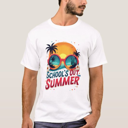 Scholen uit voor de zomer t-shirt (Voorkant)